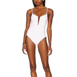 L*Space x REVOLVE Roxanne Bitsy One Piece in White Gold Accent NWT